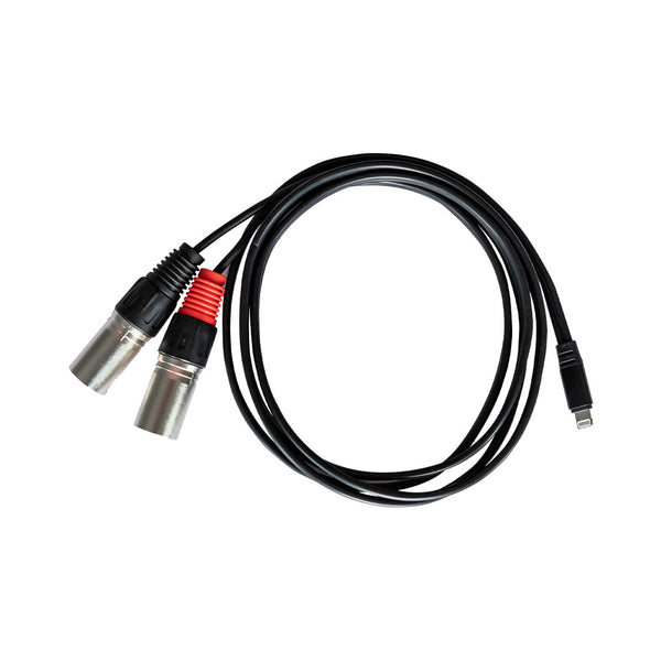 RUBIQUBE Lightning to Dual XLR Male -  1.8M Cable