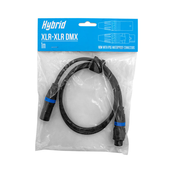 HYBRID DMX CABLE WITH WATERPROOF CONNECTORS - 10 METER