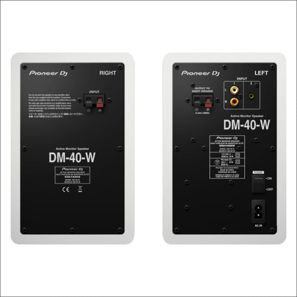 Pioneer DJ DM-40 (WHITE) - PAIR