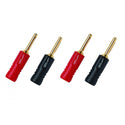 QED Screwloc ABS 4mm Plug 2Red/2Blk